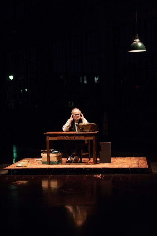 The Wilbury Theatre Group production of "KRAPP'S LAST TAPE", presented at the WaterFire Arts Center. 

KRAPP'S LAST TAPE was written by Samuel Beckett, and is directed for The Wilbury Group by Josh Short, with costume design by Erin Meghan Donnelly, light design by Max Ponticelli, sound design by Andy Russ, set/props design by Monica Shinn, stage management by Annalee Cavallaro, and assistant stage management by Shoshana Adler.

Photo by Erin X. Smithers.