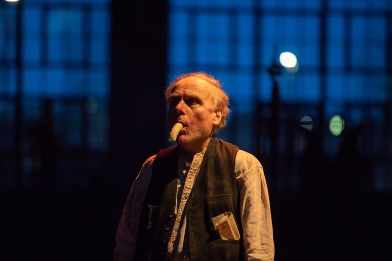 The Wilbury Theatre Group production of "KRAPP'S LAST TAPE", presented at the WaterFire Arts Center. 

KRAPP'S LAST TAPE was written by Samuel Beckett, and is directed for The Wilbury Group by Josh Short, with costume design by Erin Meghan Donnelly, light design by Max Ponticelli, sound design by Andy Russ, set/props design by Monica Shinn, stage management by Annalee Cavallaro, and assistant stage management by Shoshana Adler.

Photo by Erin X. Smithers.