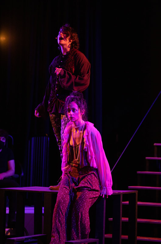 NATASHA, PIERRE & THE GREAT COMET OF 1812 at Wilbury Theatre Group; photo by Erin X. Smithers.

NATASHA, PIERRE & THE GREAT COMET OF 1812 by Dave Malloy, based on “War and Peace” by Leo Tolstory.

Wilbury Theatre Group production directed by Josh Short, with music supervision by Milly Massey, choreography by Ali Kenner Brodsky, music coordination by Susan Hodgin, costume design by Erin Meghan Donnelly, sound + light design by Andy Russ, scenic design by Keri King, Max Ponticelli, and Monica Shinn.

Intimacy direction by Susie Schutt, assistant direction by Jeffrey Ginsberg, assistant costume design by Lizzy Pegler, stage management by Allison Marchetti*, and assistant stage management by Emmy Varden*.
