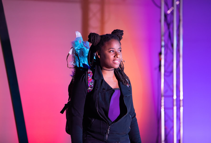 Daraja Hinds in LIFTED at The Wilbury Theatre Group; photo by Erin X. Smithers.