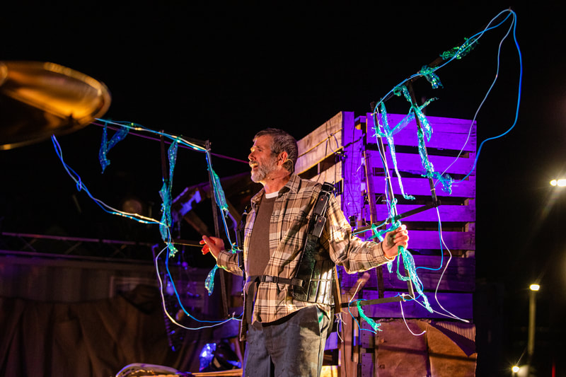 Jim O'Brien, Victor Neto, and Daraja Hinds in LIFTED at The Wilbury Theatre Group; photo by Erin X. Smithers.