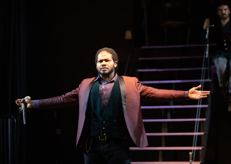 NATASHA, PIERRE & THE GREAT COMET OF 1812 at Wilbury Theatre Group; photo by Erin X. Smithers.

NATASHA, PIERRE & THE GREAT COMET OF 1812 by Dave Malloy, based on “War and Peace” by Leo Tolstory.

Wilbury Theatre Group production directed by Josh Short, with music supervision by Milly Massey, choreography by Ali Kenner Brodsky, music coordination by Susan Hodgin, costume design by Erin Meghan Donnelly, sound + light design by Andy Russ, scenic design by Keri King, Max Ponticelli, and Monica Shinn.

Intimacy direction by Susie Schutt, assistant direction by Jeffrey Ginsberg, assistant costume design by Lizzy Pegler, stage management by Allison Marchetti*, and assistant stage management by Emmy Varden*.
