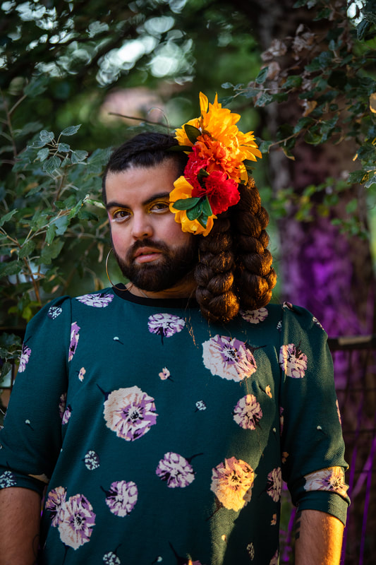 at FIRE FLOWERS AND A​ ​TIME MACHINE // FLORES DE FUEGO Y UNA MÁQUINA DEL TIEMPO by Shey Rivera Ríos, presented by The Wilbury Theatre Group in collaboration with WaterFire Providence; photo by Erin X. Smithers.