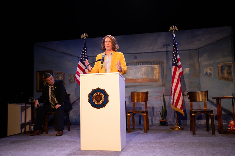 Charlotte Kinder in WHAT THE CONSTITUTION MEANS TO ME by Heidi Schreck at Wilbury Theatre Group, Providence RI; photo by Erin X. Smithers.