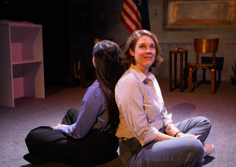 Charlotte Kinder in WHAT THE CONSTITUTION MEANS TO ME by Heidi Schreck at Wilbury Theatre Group, Providence RI; photo by Erin X. Smithers.